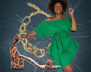 Green mini dress outfit collage