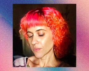 woman with colorful hair