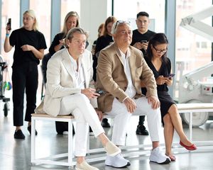 Mark Badgley and James Mischka at the Badgley Mischka Spring 2023 Runway Show.