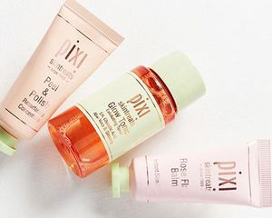 An array of Pixi skincare products