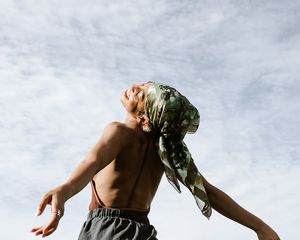 woman smiling outside