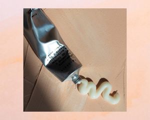 emollient product squeezed from aluminum tube