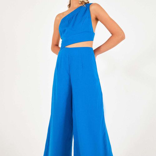 Blue One Shoulder Jumpsuit ($195)