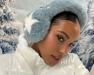 Woman wearing earmuffs