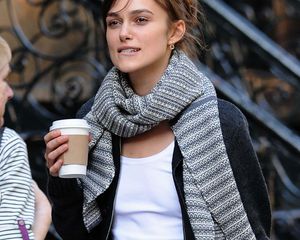 Keira Knightley in a scarf