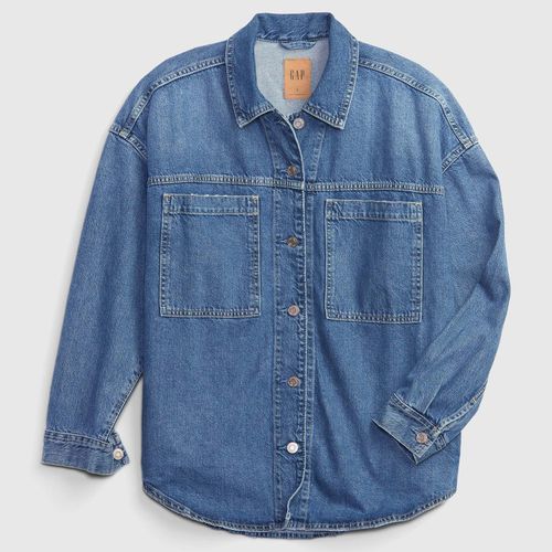 Denim Utility Shirt Jacket with Washwell ($69)