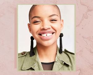 woman smiling and happy