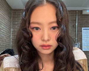 Jennie Kim with pink blush