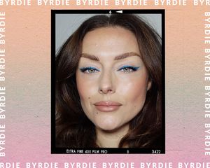 katie jane hughes with drawn-on eyebrows