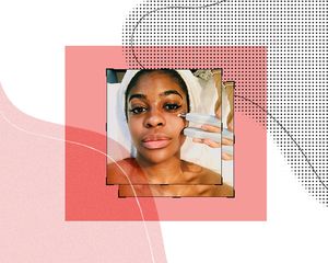 woman getting microcurrent facial