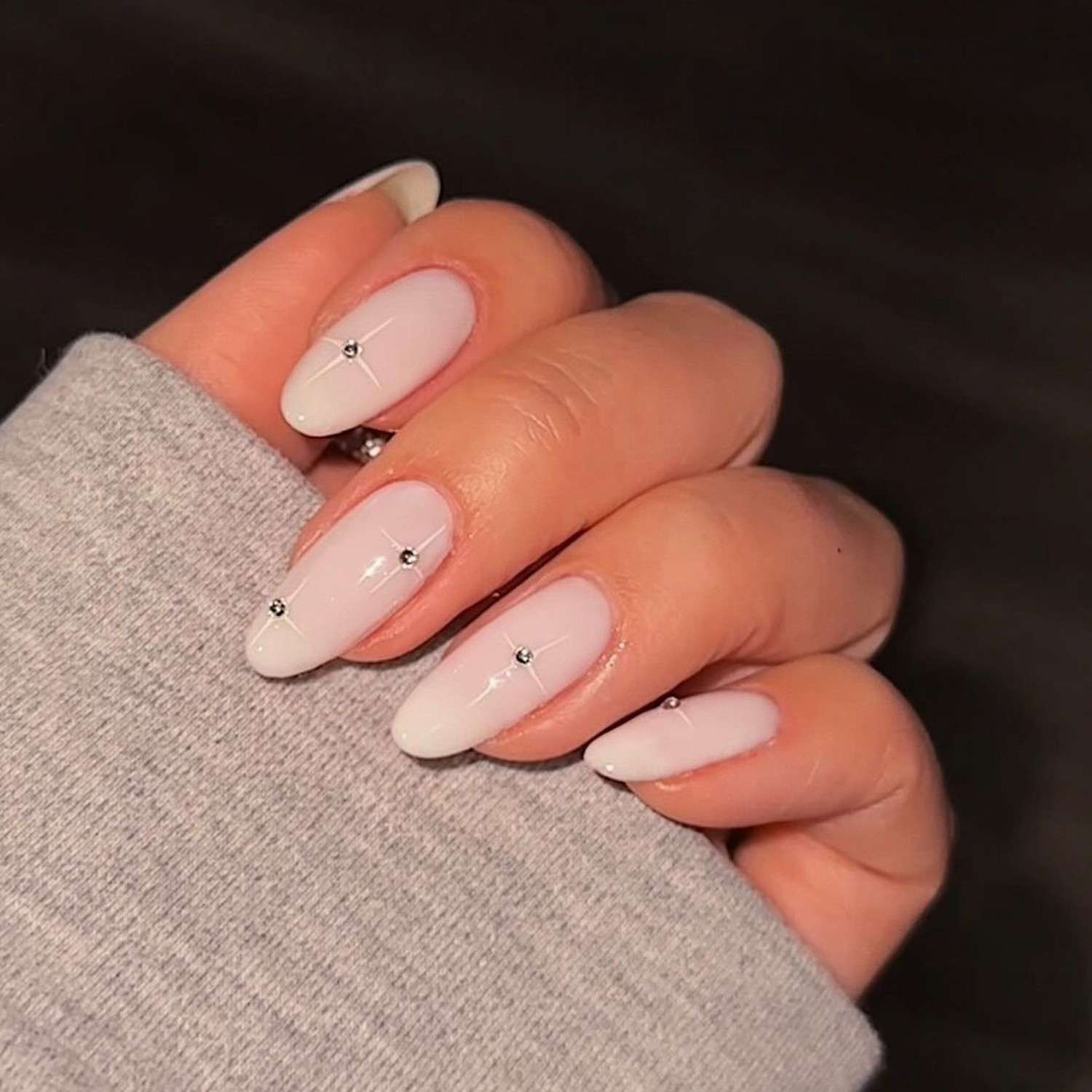 Minimalist Diamond Nails