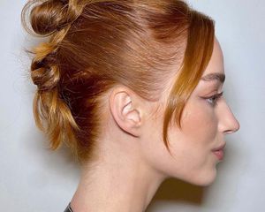 Phoebe Dynevor with a funnel cake bun