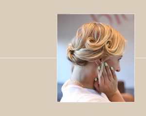 A finished pin-curl set