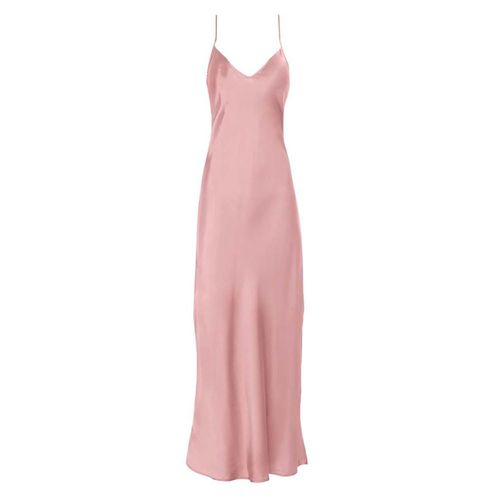 V Silk Slip Dress Length ($158)