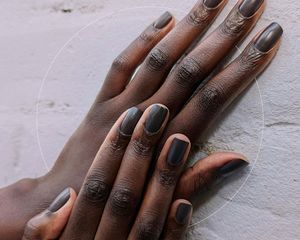 Chocolate colored matte nails