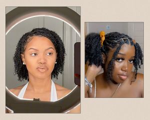 two women with natural goddess braids 