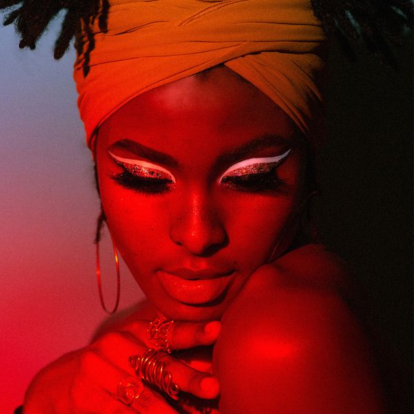 woman with bold white eyeliner