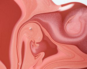 Swirls of nail polish close up 