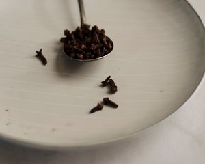 Close up of cloves on plate