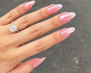 Strawberry glazed donut nails 