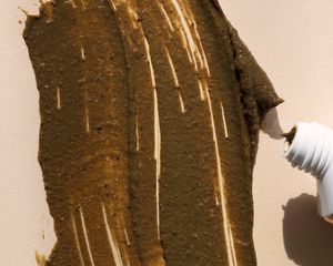 Close up of a swatch of physical exfoliant 