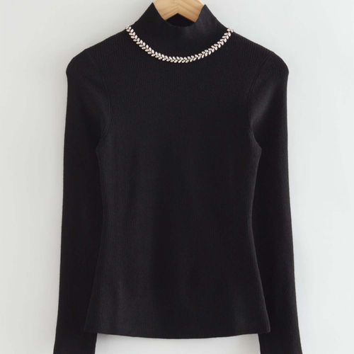 Decorative Rhinestone Embellished Sweater ($119)