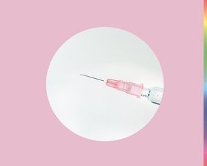 Up close of a syringe