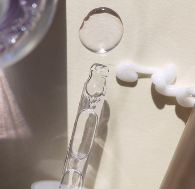 Close up of bakuchiol skincare products