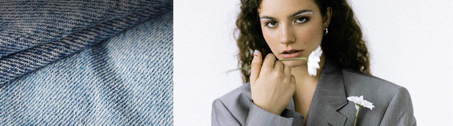 woman holding white flower