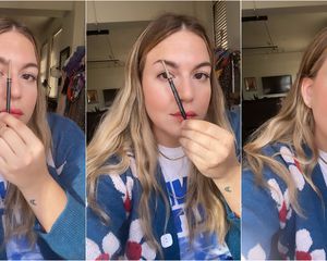 Amanda Ross doing makeup