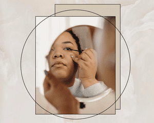 Woman Applying Liquid Eyeliner 