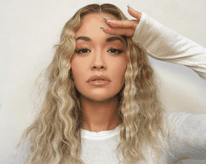 Rita Ora with crimped "mermaid" waves