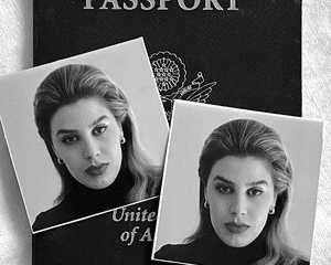 Passport photo of a woman 
